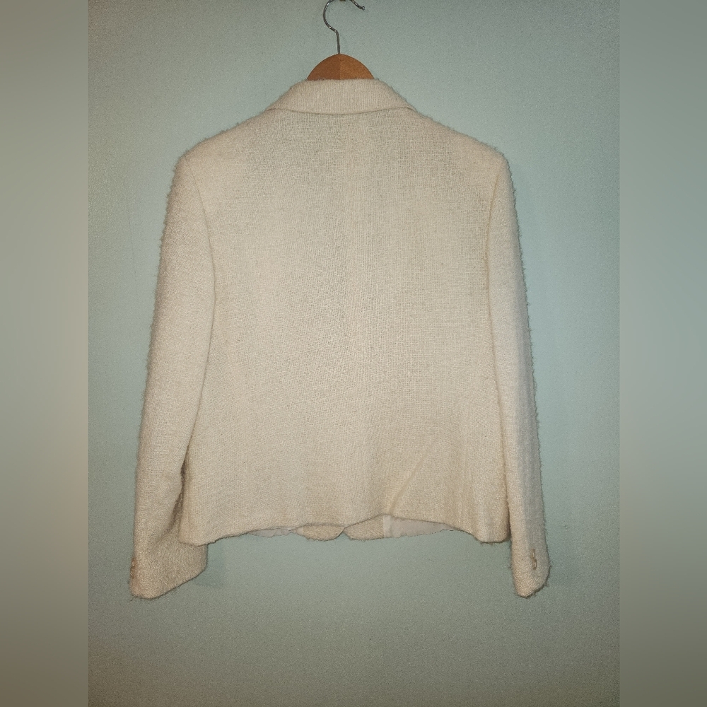 Ms. Jennifer Canada Women's Cream Blazer Size 14 - Picture 3 of 6